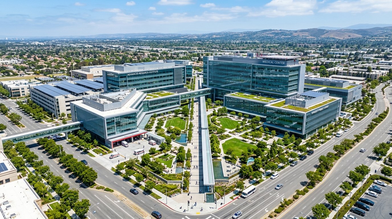 Multi-Center Hospital Campus Network Background